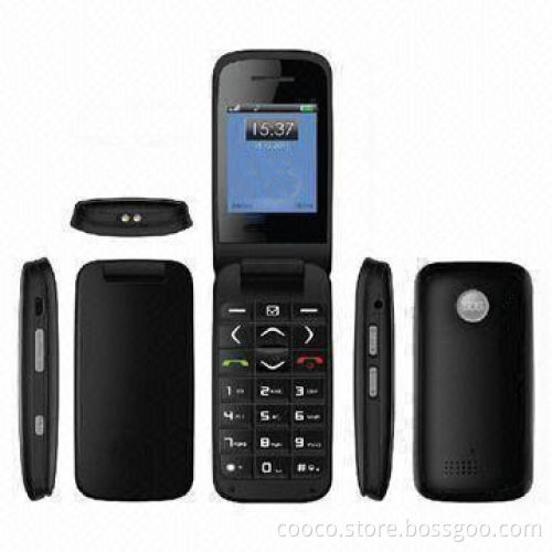 Clamshell GSM Flip Mobile Phones for Elderly Senior, Measures 109.3 x 47 x 14mm
